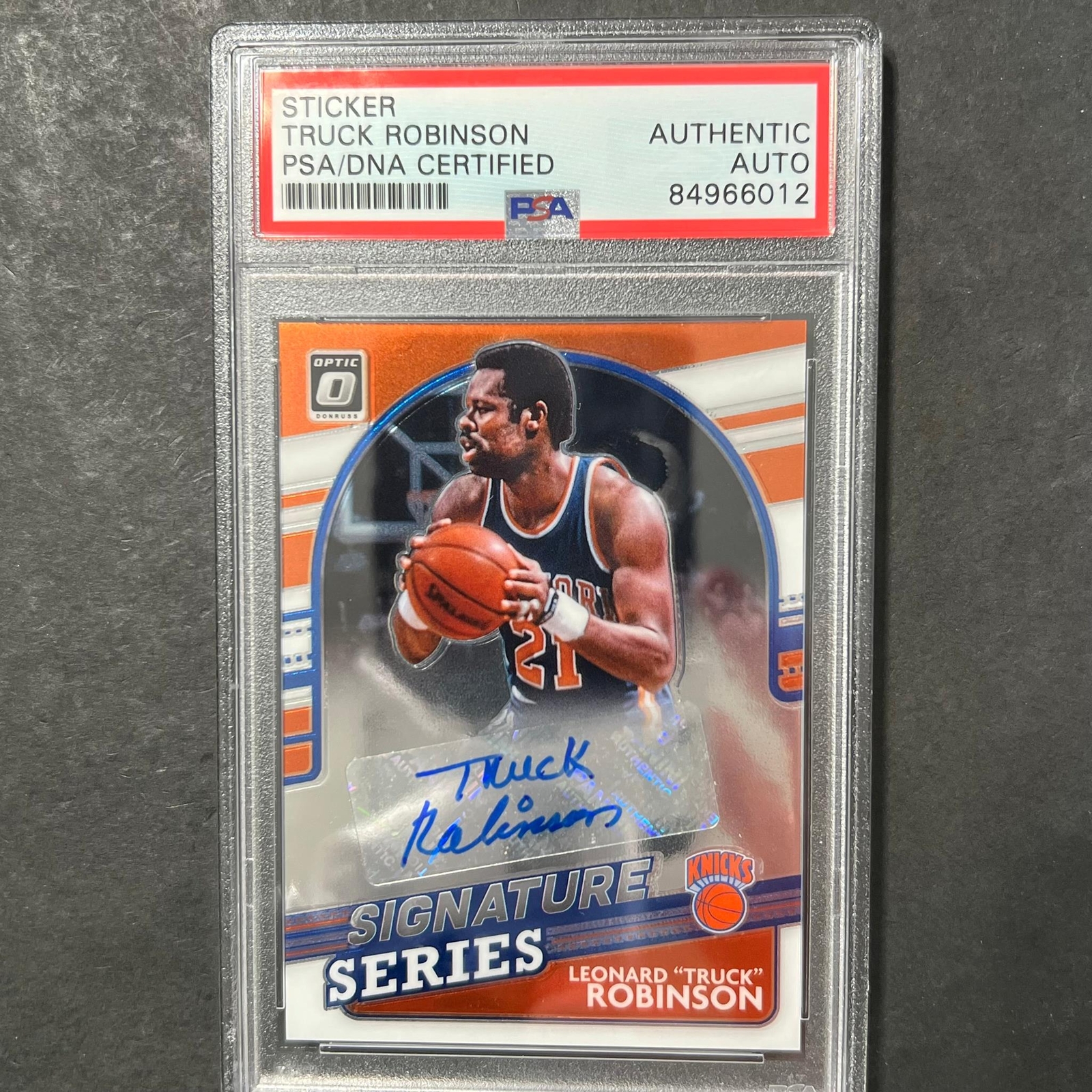 2021-22 Panini Donruss #SS-LTR Truck Robinson Signed Card AUTO PSA Slabbed Knick