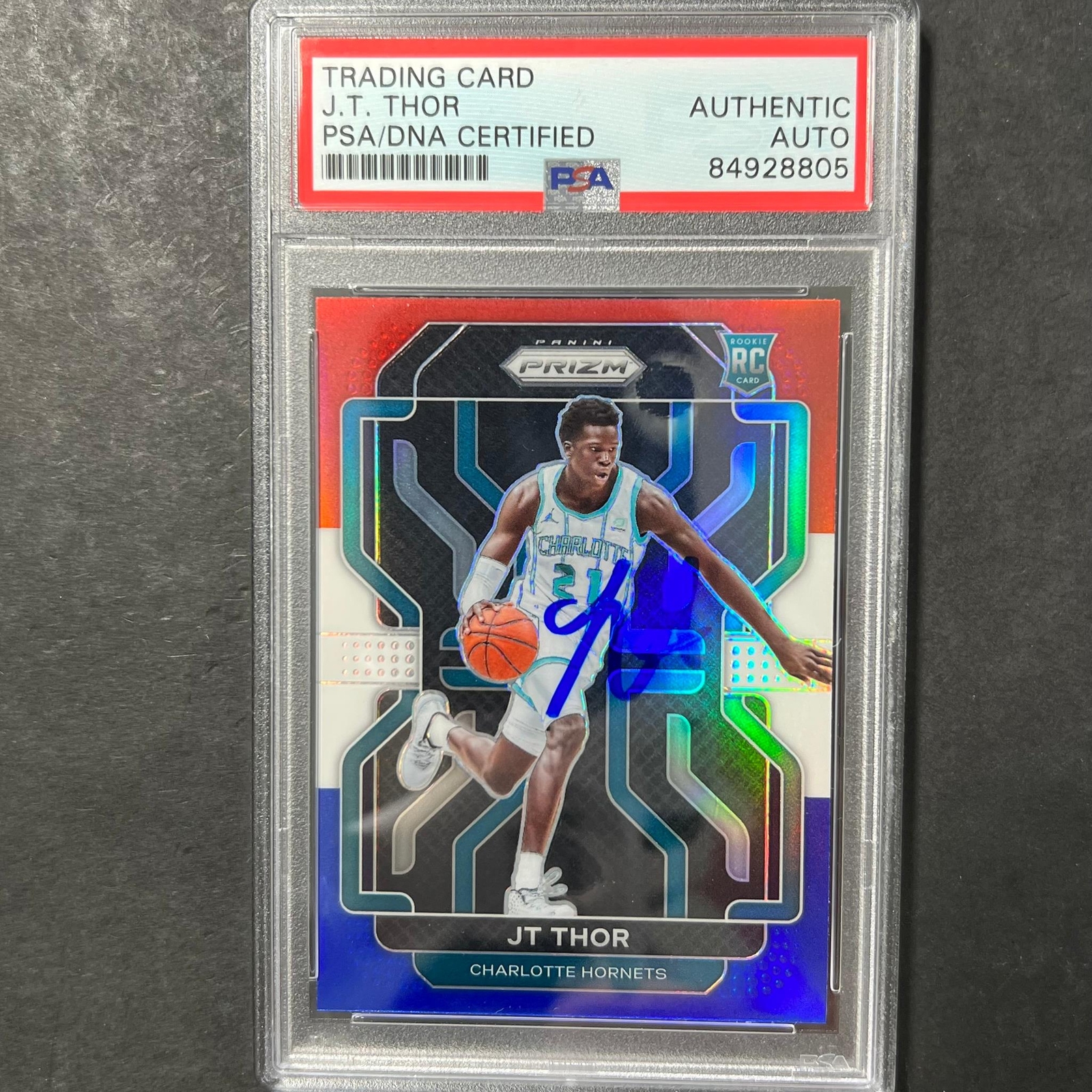 2021 PANINI PRIZM #272 JT THOR SIGNED CARD AUTO PSA/DNA SLABBED HORNETS COLLECTIBLE MEMORABILIA