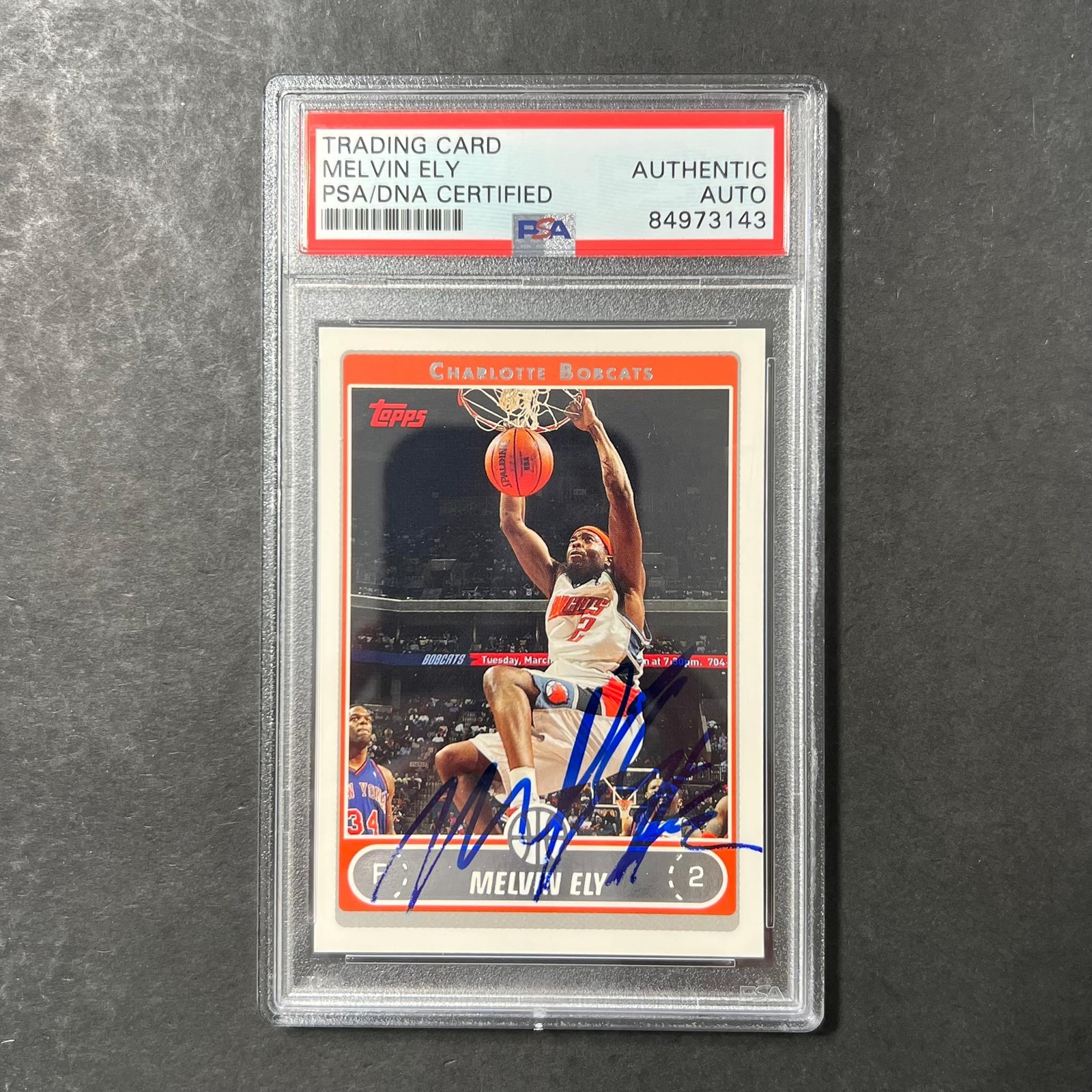 2006 Topps #84 Melvin Ely Signed Card AUTO PSA Slabbed RC Bobcats