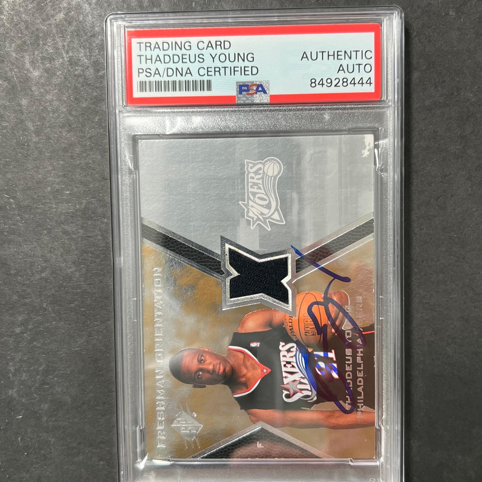2007 Upper Deck Rookie #FO-TY Thaddeus Young Signed Card AUTO PSA/DNA Slabbed RC