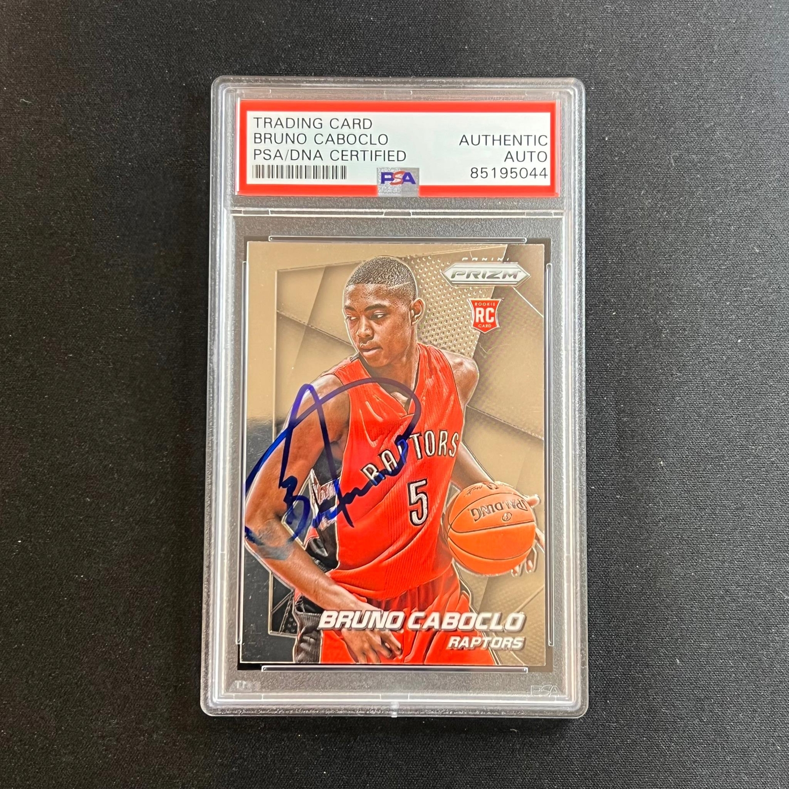 2014-15 Panini Prizm #298 Bruno Caboclo Signed Card AUTO PSA/DNA Slabbed RC Rapt