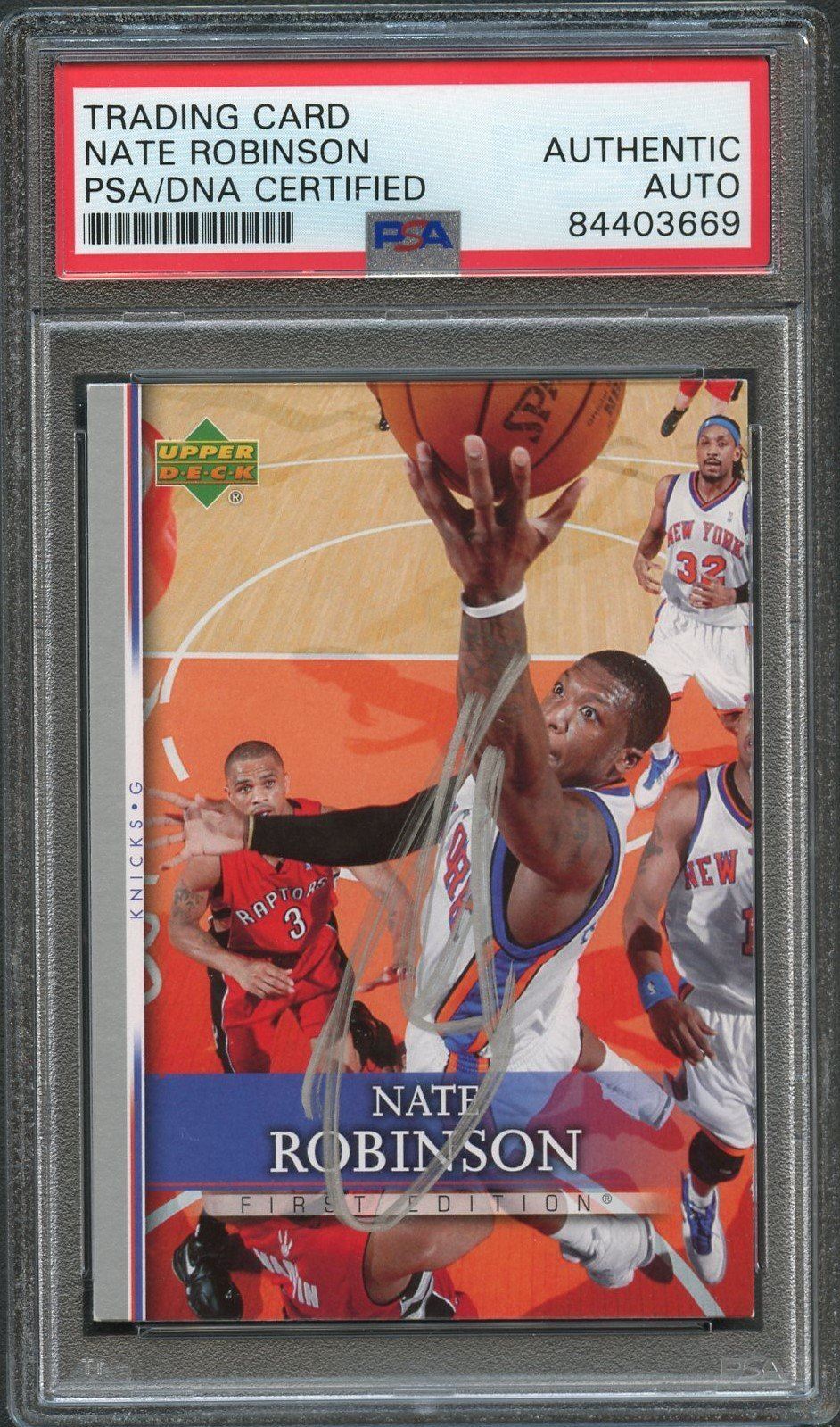 2007-08 UPPER DECK FIRST EDITION #101 NATE ROBINSON SIGNED CARD AUTO PSA SLABBED COLLECTIBLE MEMORABILIA