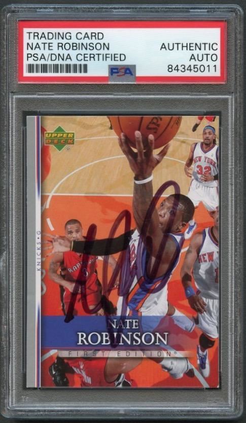 2007-08 Upper Deck First Edition #101 Nate Robinson Signed Rookie Card AUTO PSA