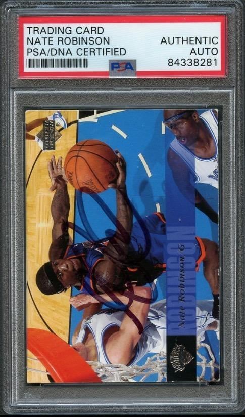 2006-07 Upper Deck #135 Nate Robinson Signed Card AUTO PSA Slabbed Knicks
