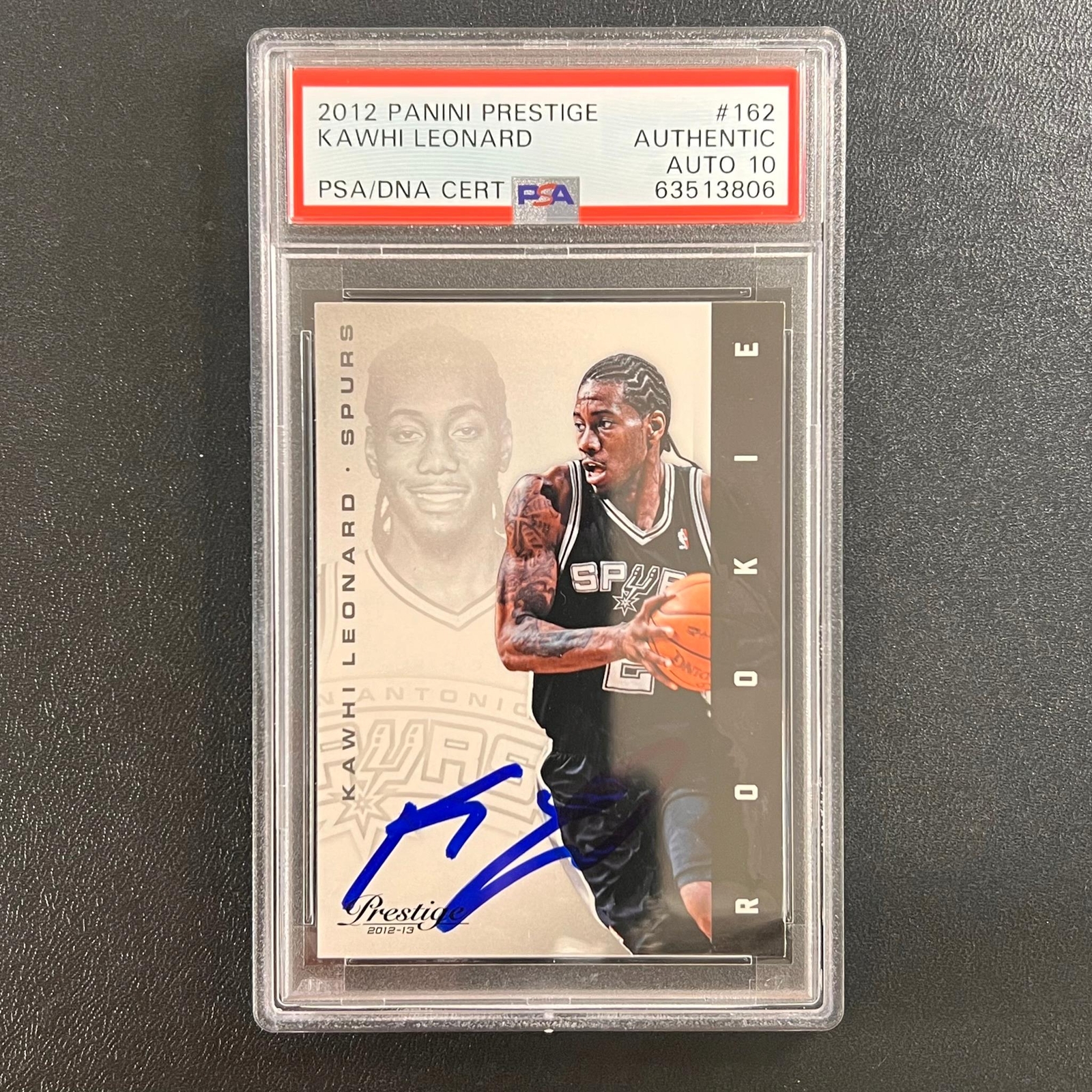 2012 Panini Prestige #162 Kawhi Leonard Signed Rookie Card Auto 10 PSA Slabbed S