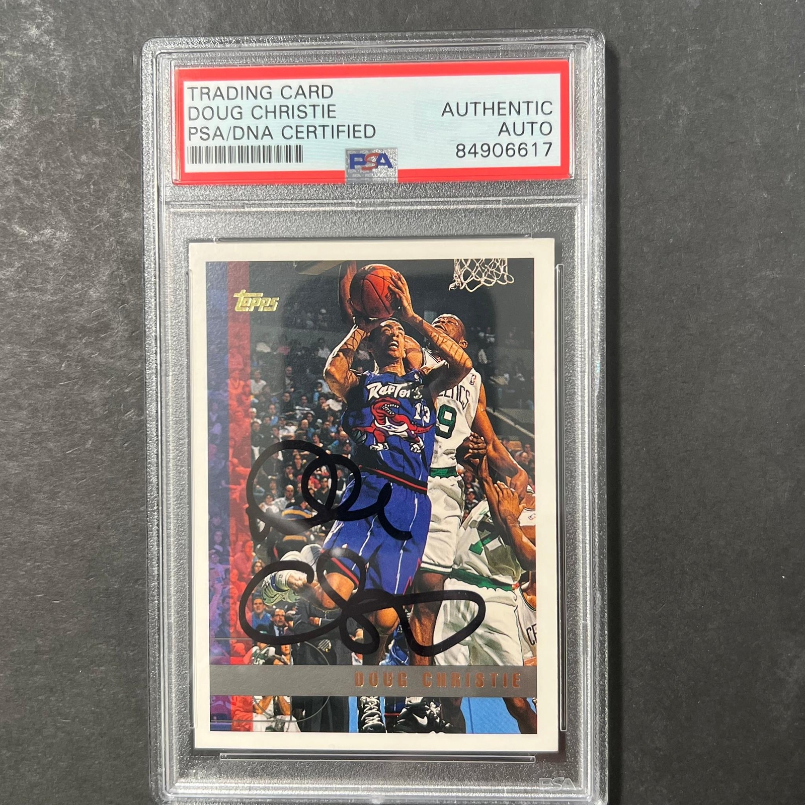 1997-98 Topps #98 DOUG CHRISTIE Signed Card AUTO PSA Slabbed Raptors