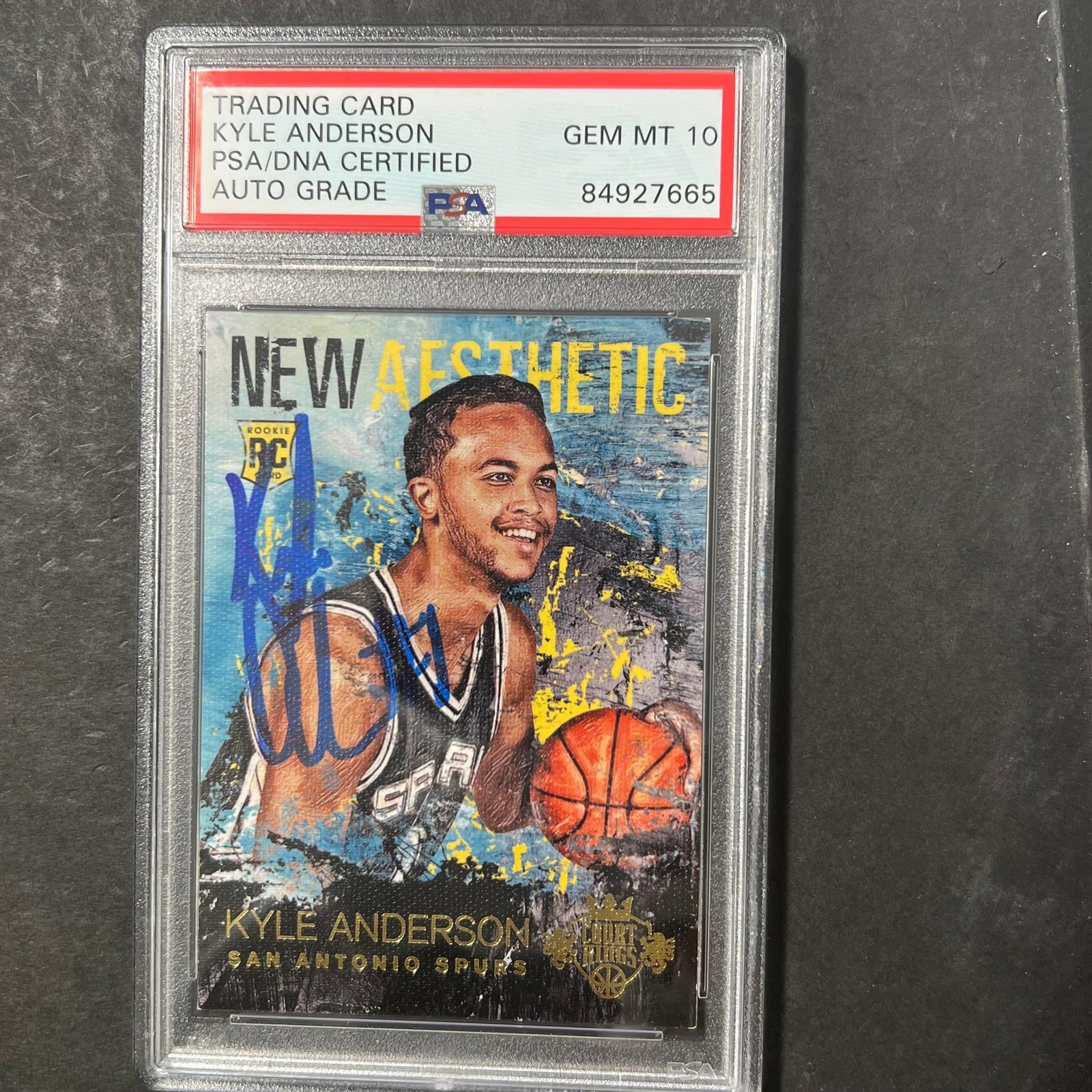 2014-15 Panini Court Kings #7 Kyle Anderson Signed Card AUTO 10 PSA/DNA Slabbed