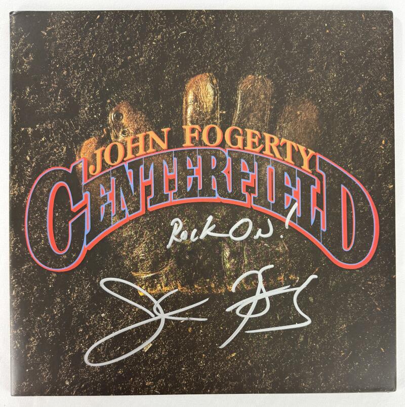 John Fogerty Creedence Clearwater Signed Autograph Album Record Centerfield BAS