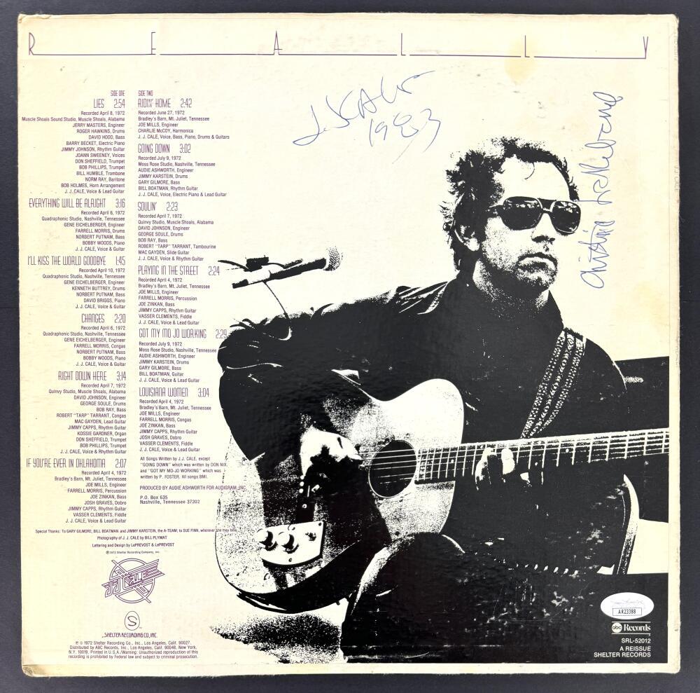 JJ Cale & Christine Lakeland Signed Autograph Album Vinyl Record LP w/ JSA COA
