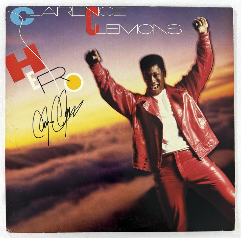 Clarence Clemons E Street Band Signed Autograph Album Record LP - Hero JSA COA