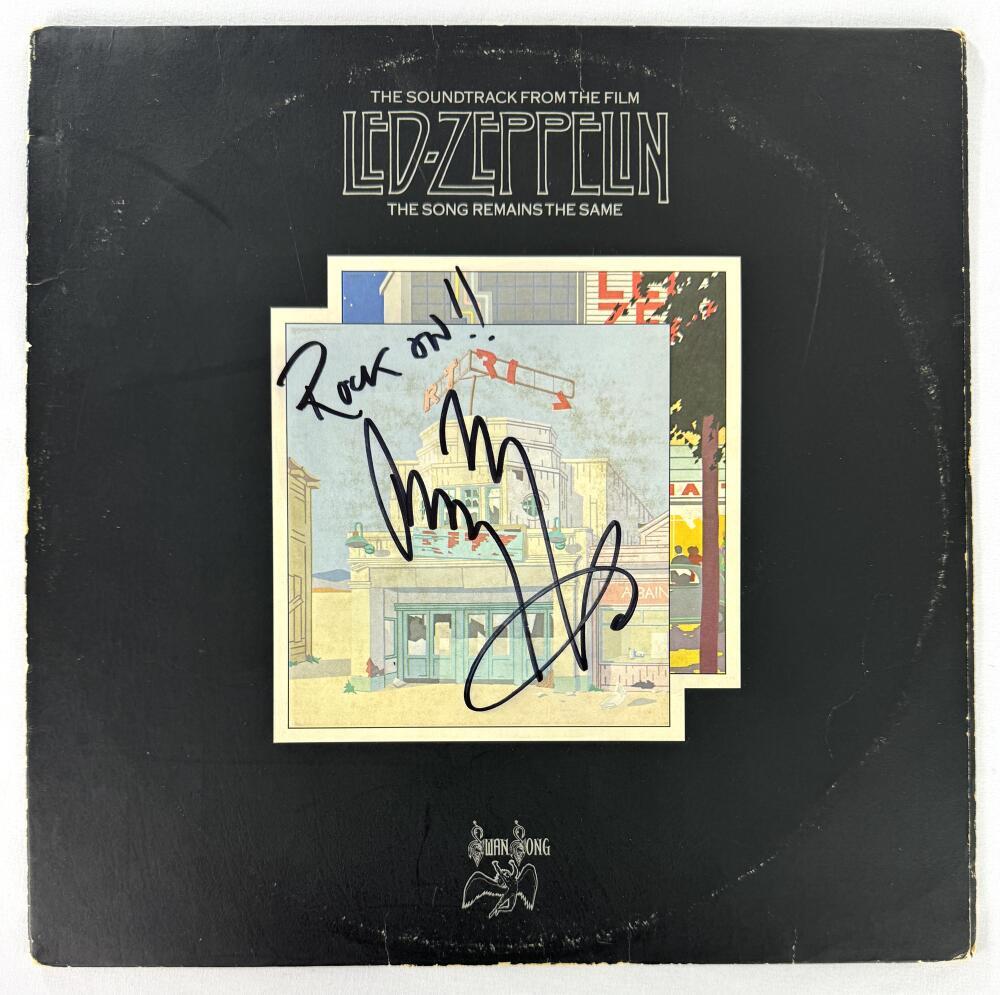 Jimmy Page Led Zeppelin Signed Autograph Album Record Song Remains the Same JSA