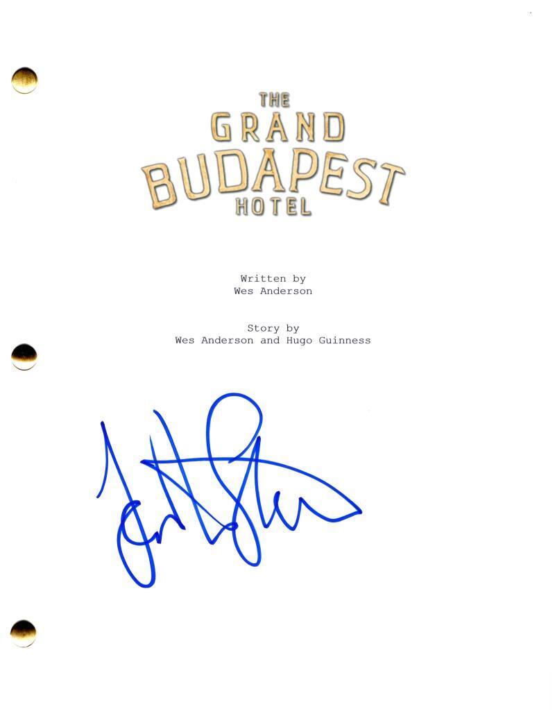 Fisher Stevens Signed Autograph The Grand Budapest Hotel Movie Script Screenplay