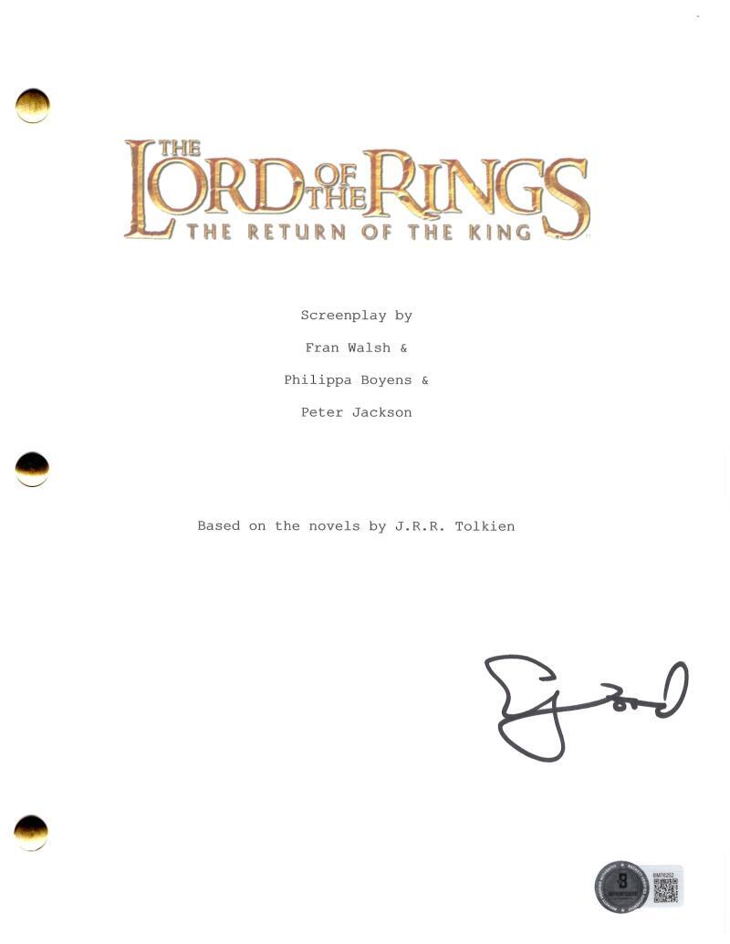 Elijah Wood Signed Autograph Lord of the Rings Return of the King Script Beckett