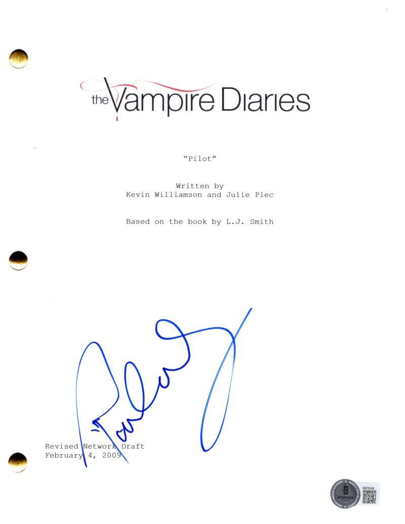 Paul Wesley Signed Autograph The Vampire Diaries Pilot Script Screenplay Beckett