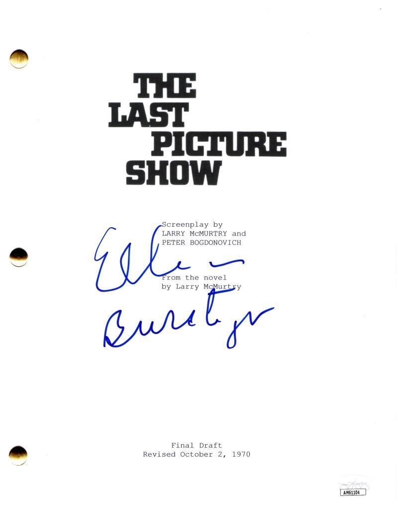 Ellen Burstyn Signed Autograph The Last Picture Show Movie Script Screenplay JSA