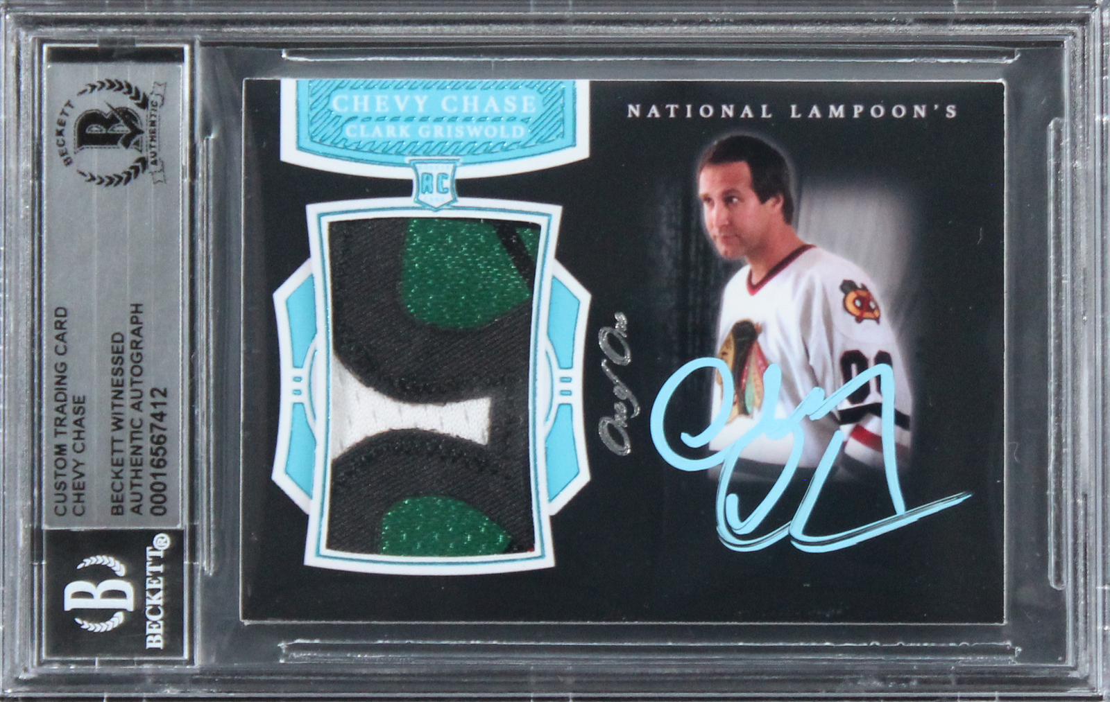 Chevy Chase Christmas Vacation Signed Relic Card One of One BAS Slab #16567412