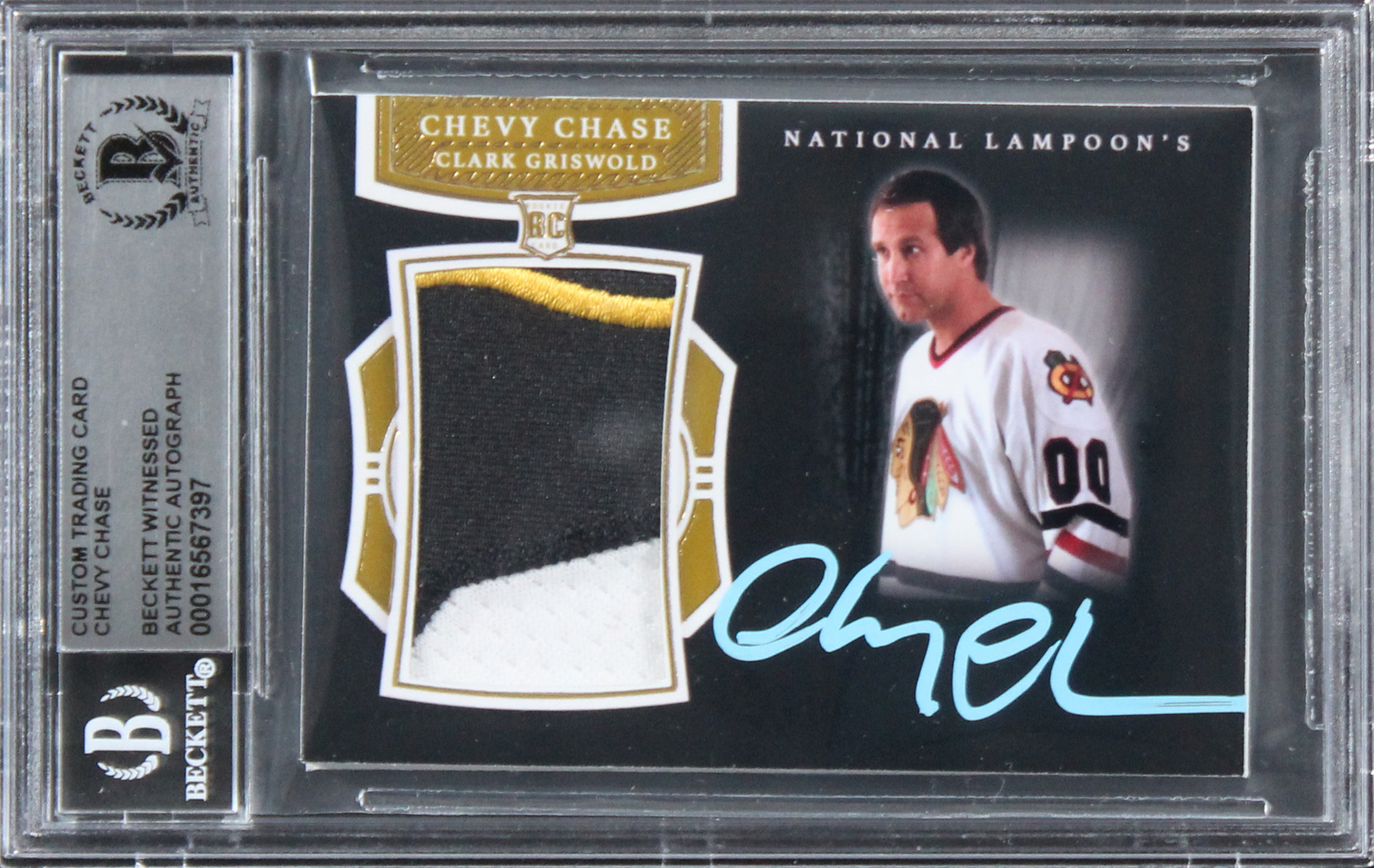 Chevy Chase Christmas Vacation Signed Relic Card One of One BAS Slab #16567397