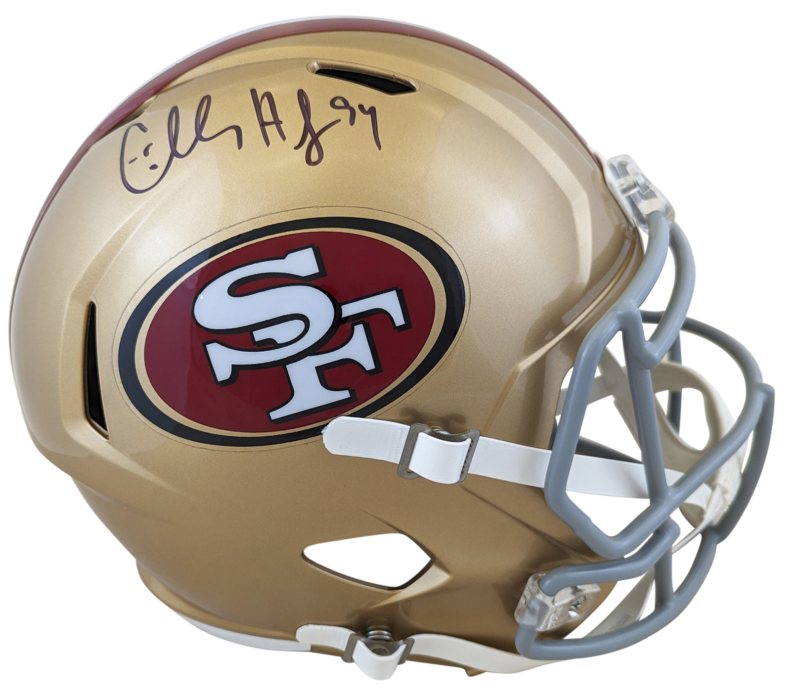 49ers Charles Haley Signed Full Size Speed Rep Helmet Autographed BAS Witnessed