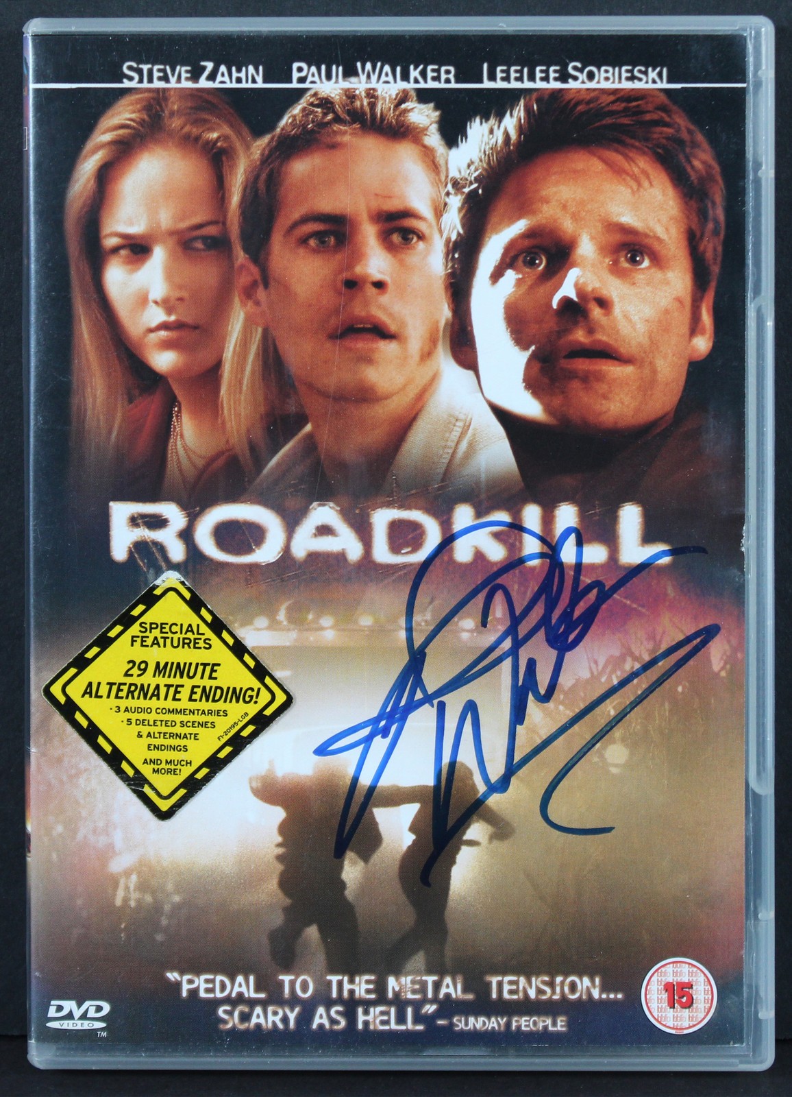 Paul Walker Authentic Signed Roadkill DVD Cover Auto Graded Mint 9! BAS #AB39343