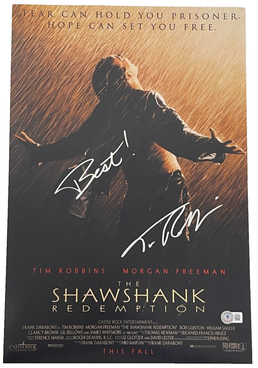 Tim Robbins Signed 12x18 Photo The Shawshank Redemption Autograph Beckett