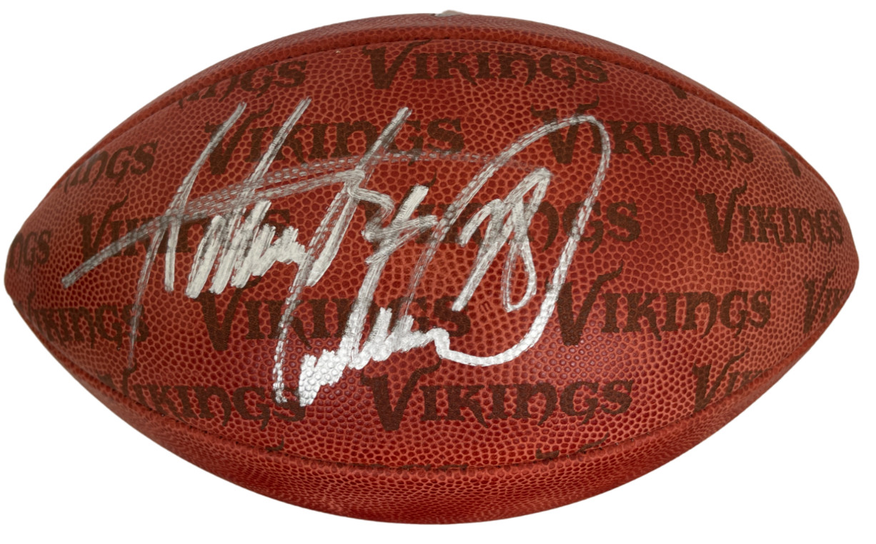Adrian Peterson Signed Duke Showcase NFL Football Viking Autograph Beckett