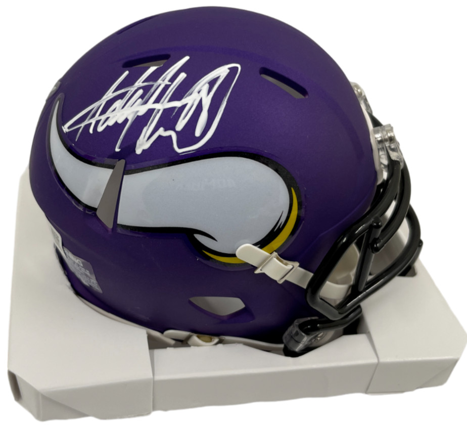 Adrian Peterson Signed Minnesota Vikings Mini Speed Helmet Autograph Beckett