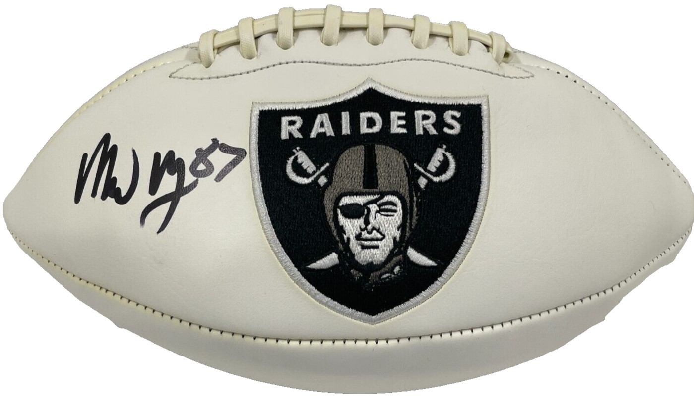 Michael Mayer Signed Las Vegas Raiders Logo Football Autograph Beckett