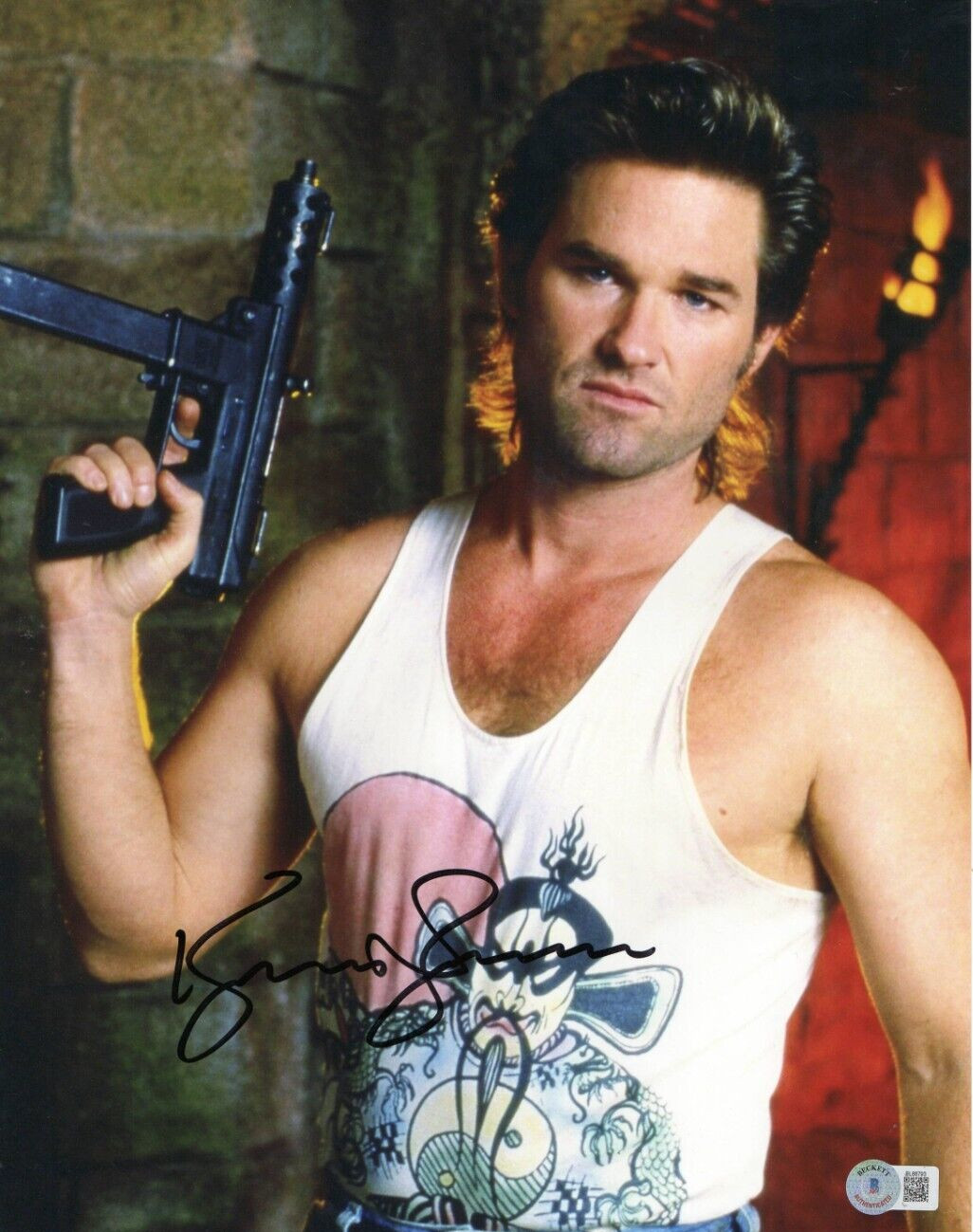 Kurt Russell Signed 11x14 Photo Big Trouble in Little China Autograph Beckett