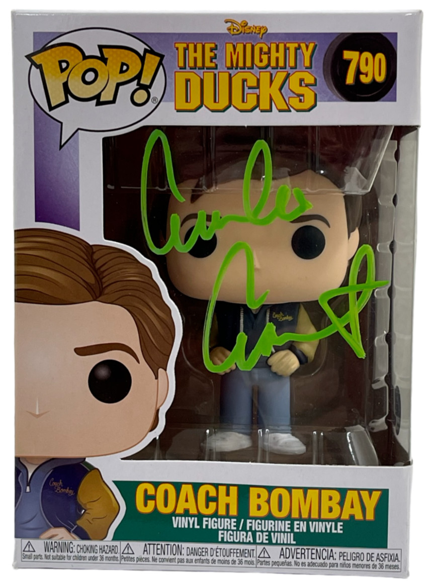 Emilio Estevez Signed Mighty Ducks Funko Pop Figure Bombay 790 Autograph Beckett