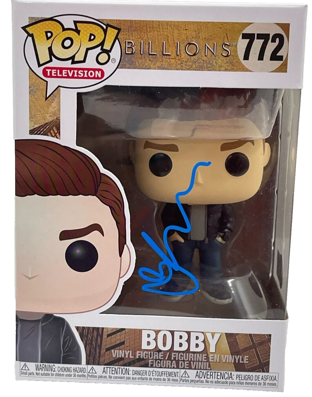 Damian Lewis Signed Bobby Billions Funko 772 Authentic Autograph Beckett