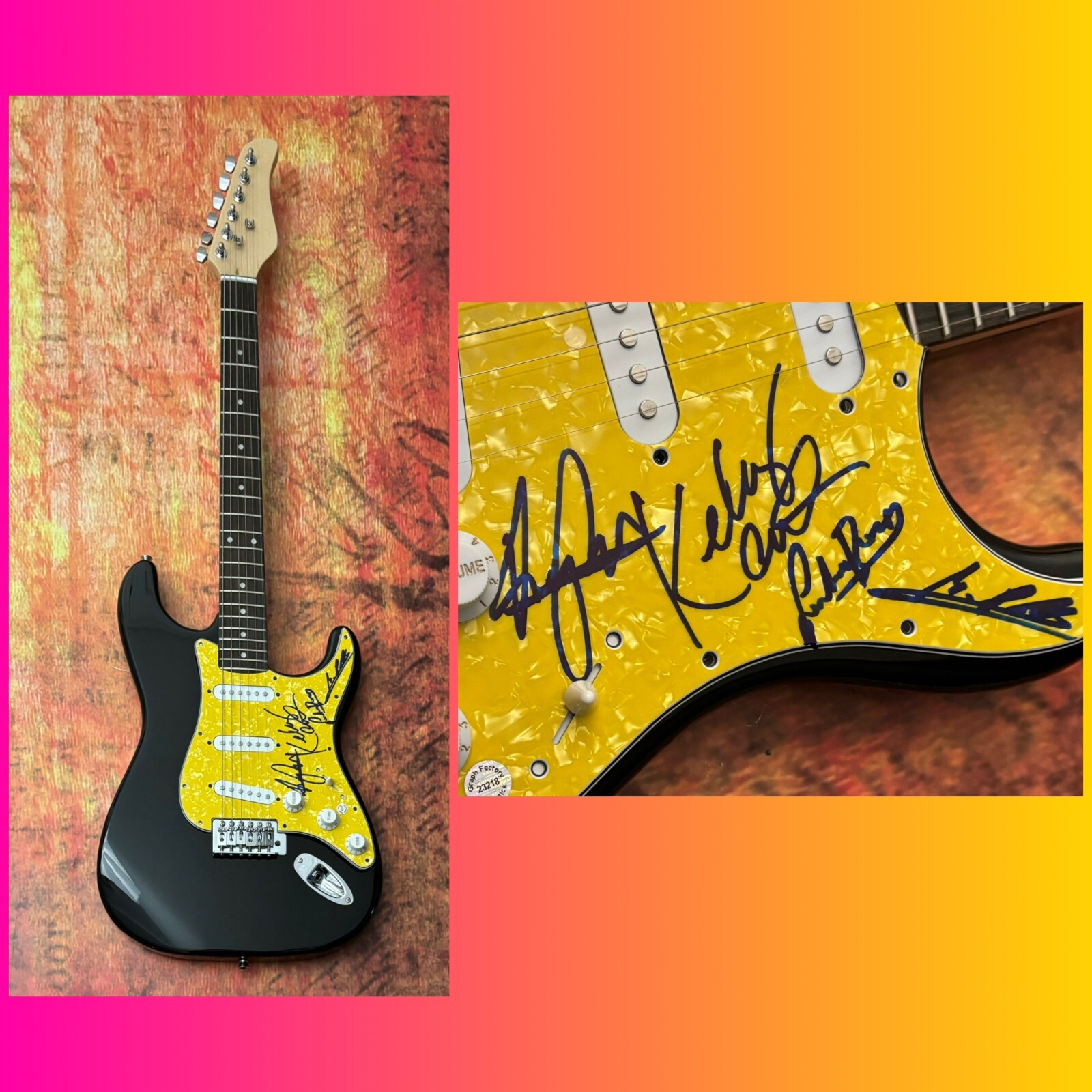 GFA and the Heroines x4 Band * KELSY KARTER * Signed Electric Guitar PROOF COA