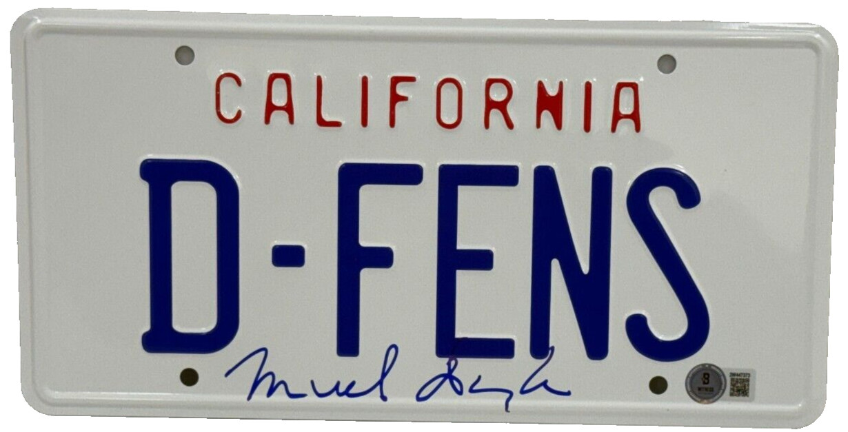 Michael Douglas Signed License Plate Falling Down Prop Replica Autograph Beckett