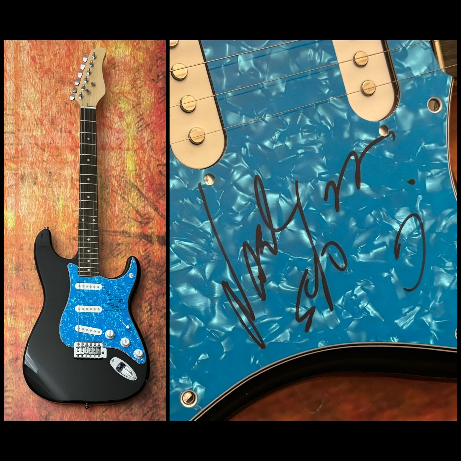 GFA Sin Bandera Singer * NOEL SCHAJRIS * Signed Electric Guitar PROOF COA