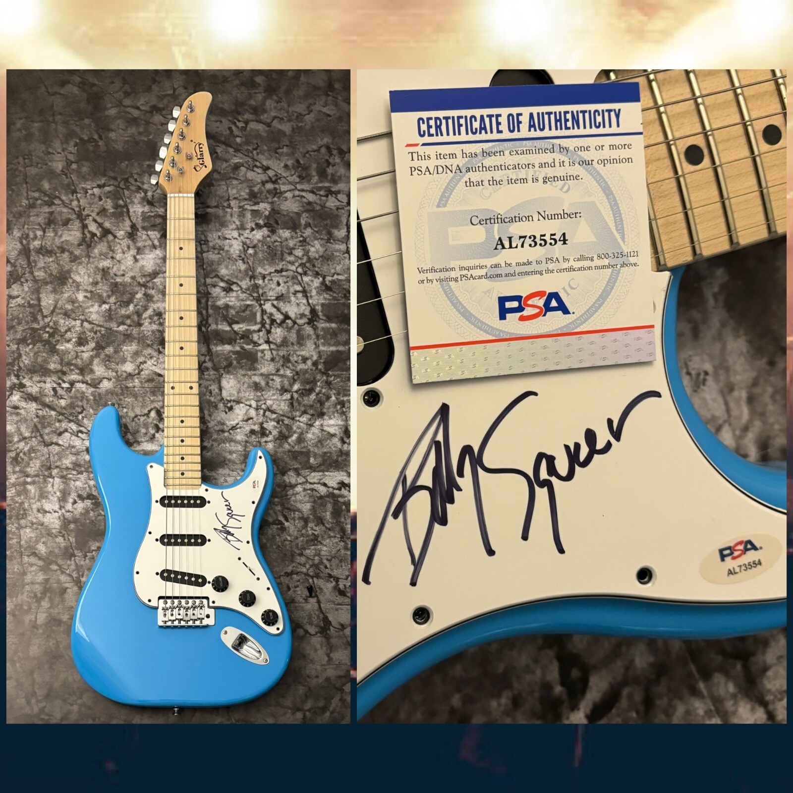 PSA Don't Say No The Stroke * BILLY SQUIER * Signed Electric Guitar COA