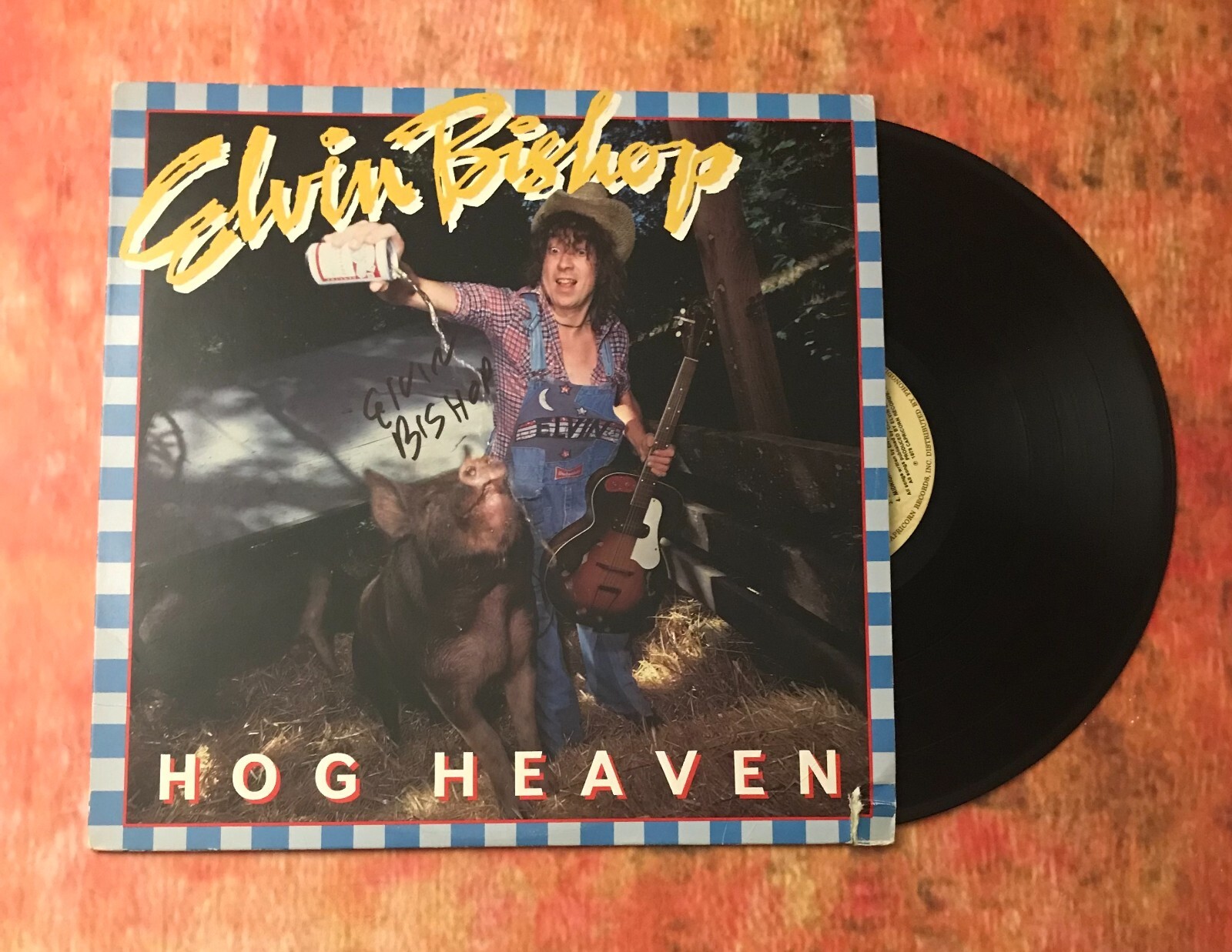 GFA Hog Heaven Star * ELVIN BISHOP * Signed Record Album JL1 COA