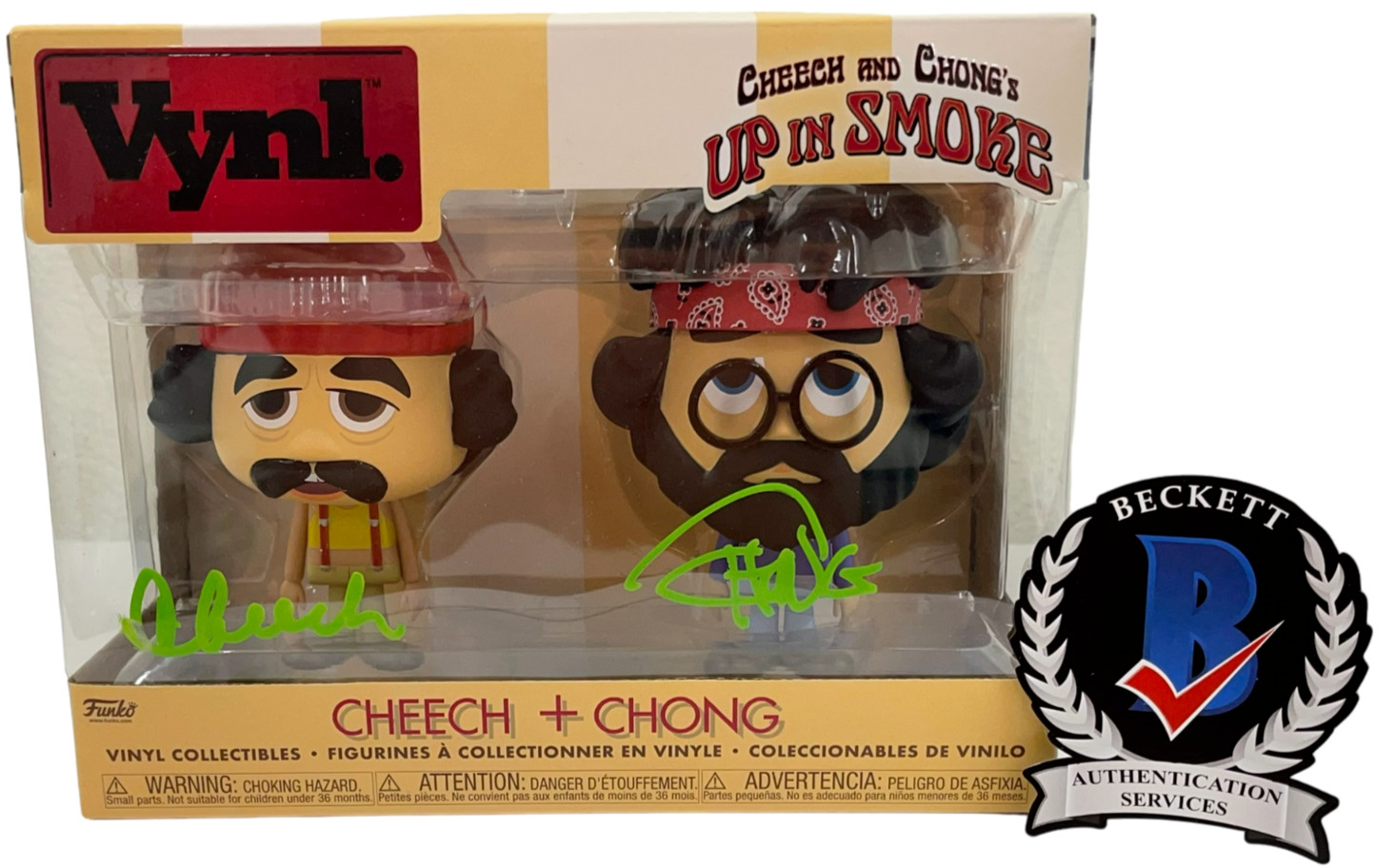 Cheech & Chong Signed Vynl Funko Up in Smoke Authentic Autograph Beckett Witness