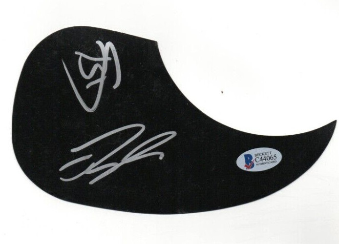 Florida Georgia Line Signed Acoustic Pickguard Tyler Hubbard Brian Kelley BAS