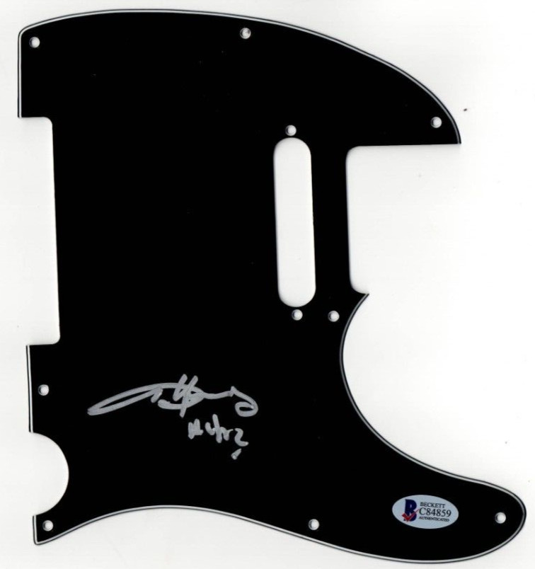 Angus Young AC/DC Signed Telecaster Pickguard Guitar Autograph Beckett