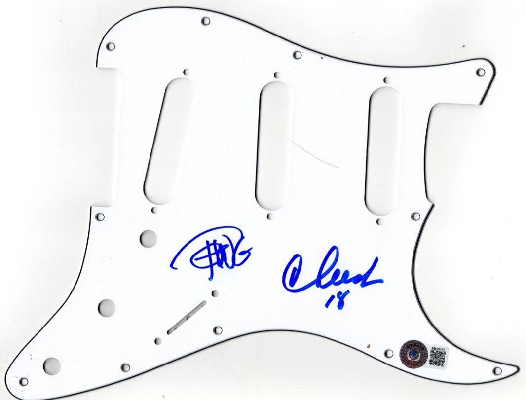Cheech & Chong Signed Stratocaster Pickguard Guitar Authentic Autograph Beckett