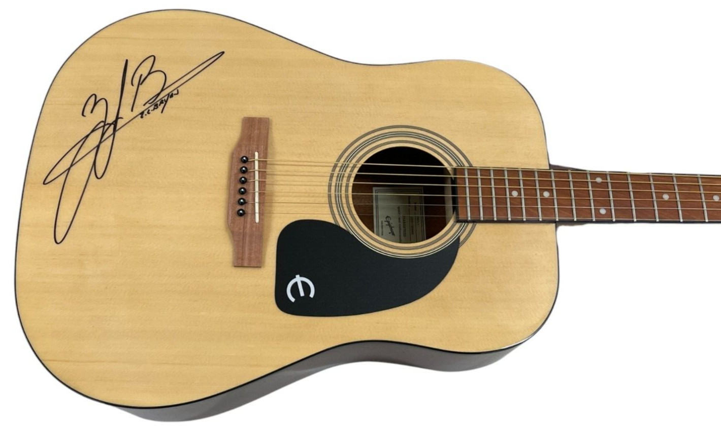 Zach Bryan Signed Epiphone Full Size Acoustic Guitar Authentic Autograph Beckett