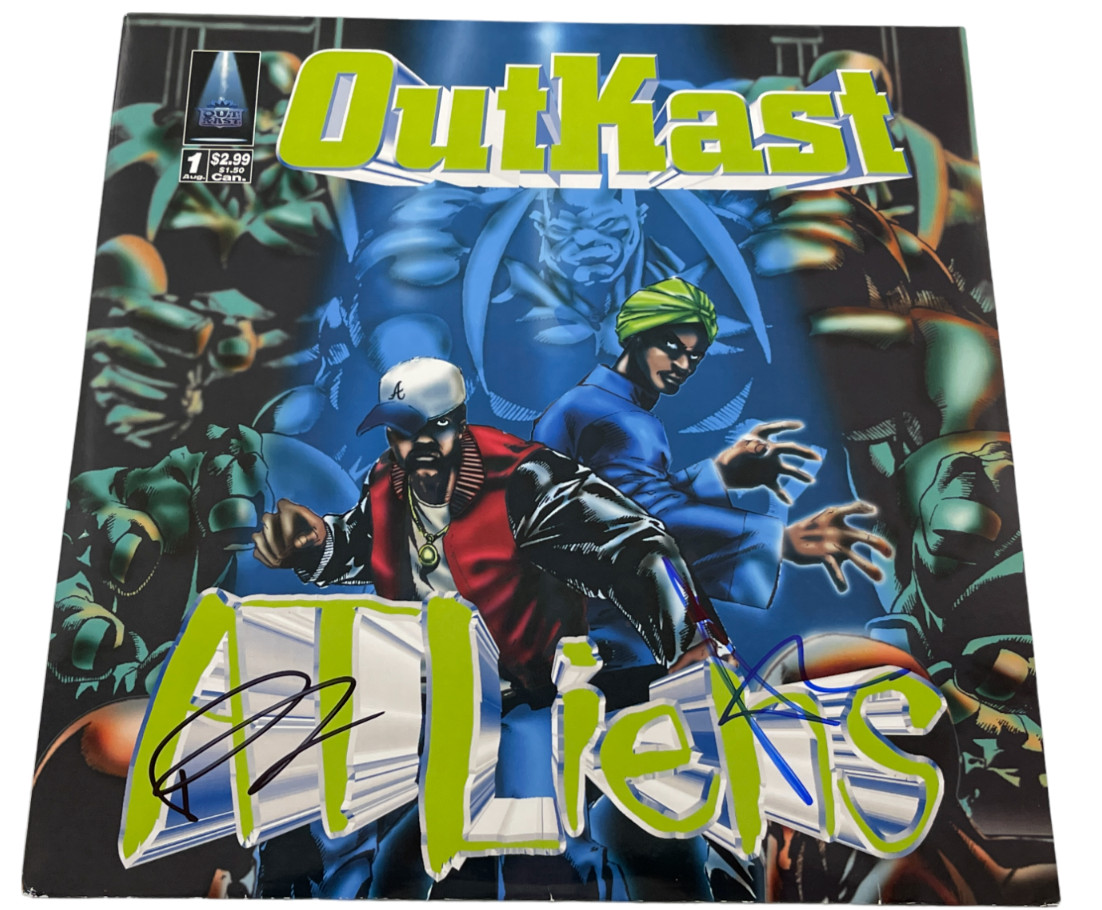 OutKast Signed Aliens Album LP Vinyl Andre 3000 Big Boi Autograph Beckett