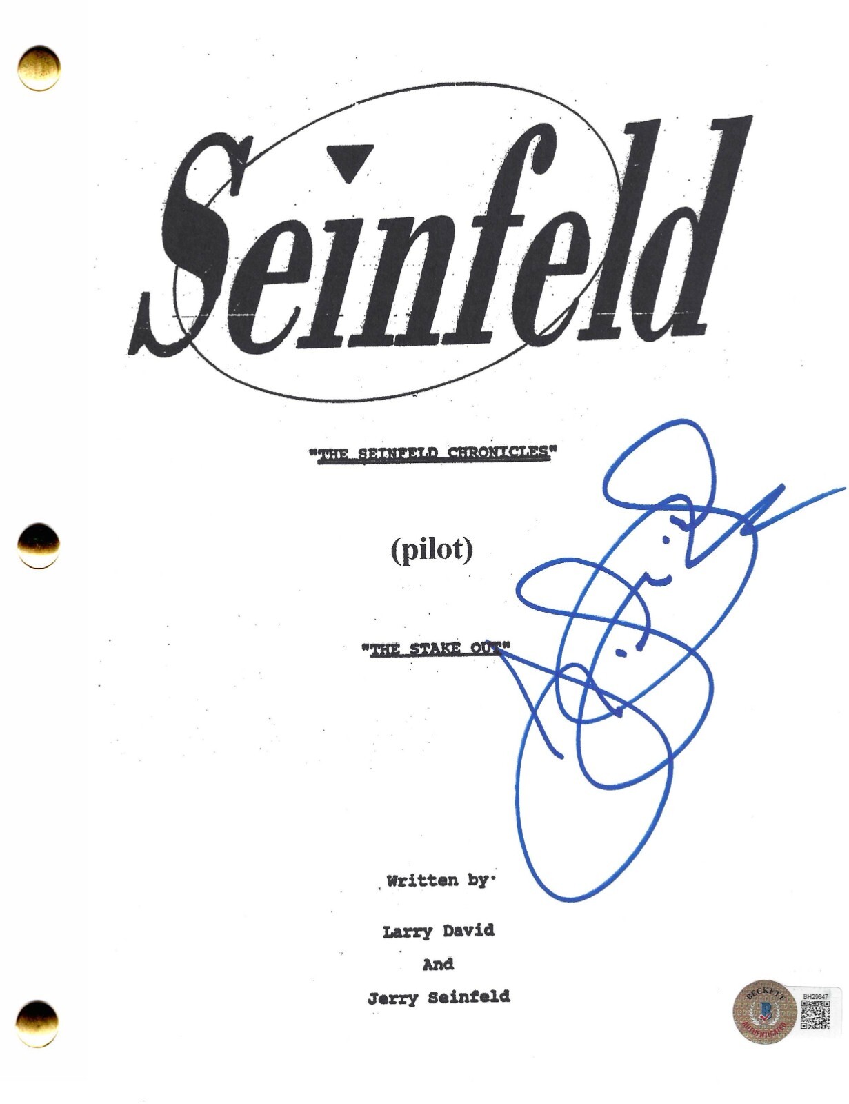 Julia Louis Dreyfus Signed Seinfeld Pilot Script Authentic Autograph Beckett