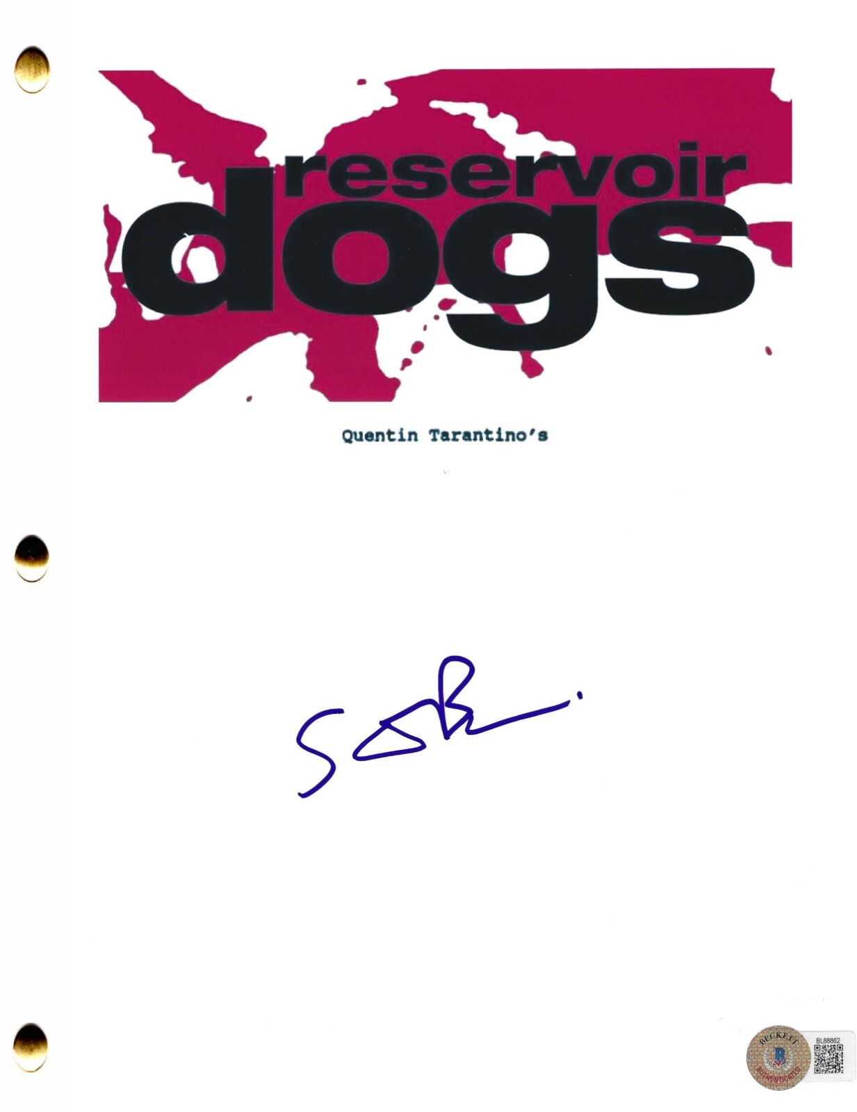 Steve Buscemi Signed Reservoir Dogs Full Script Authentic Autograph Beckett