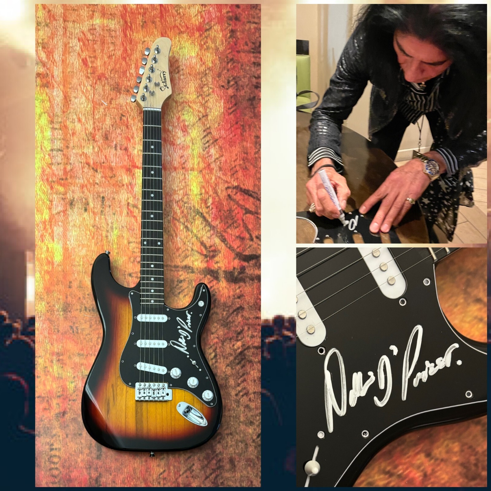 GFA London Metal Band * NADIR D'PRIEST * Signed Electric Guitar PROOF COA