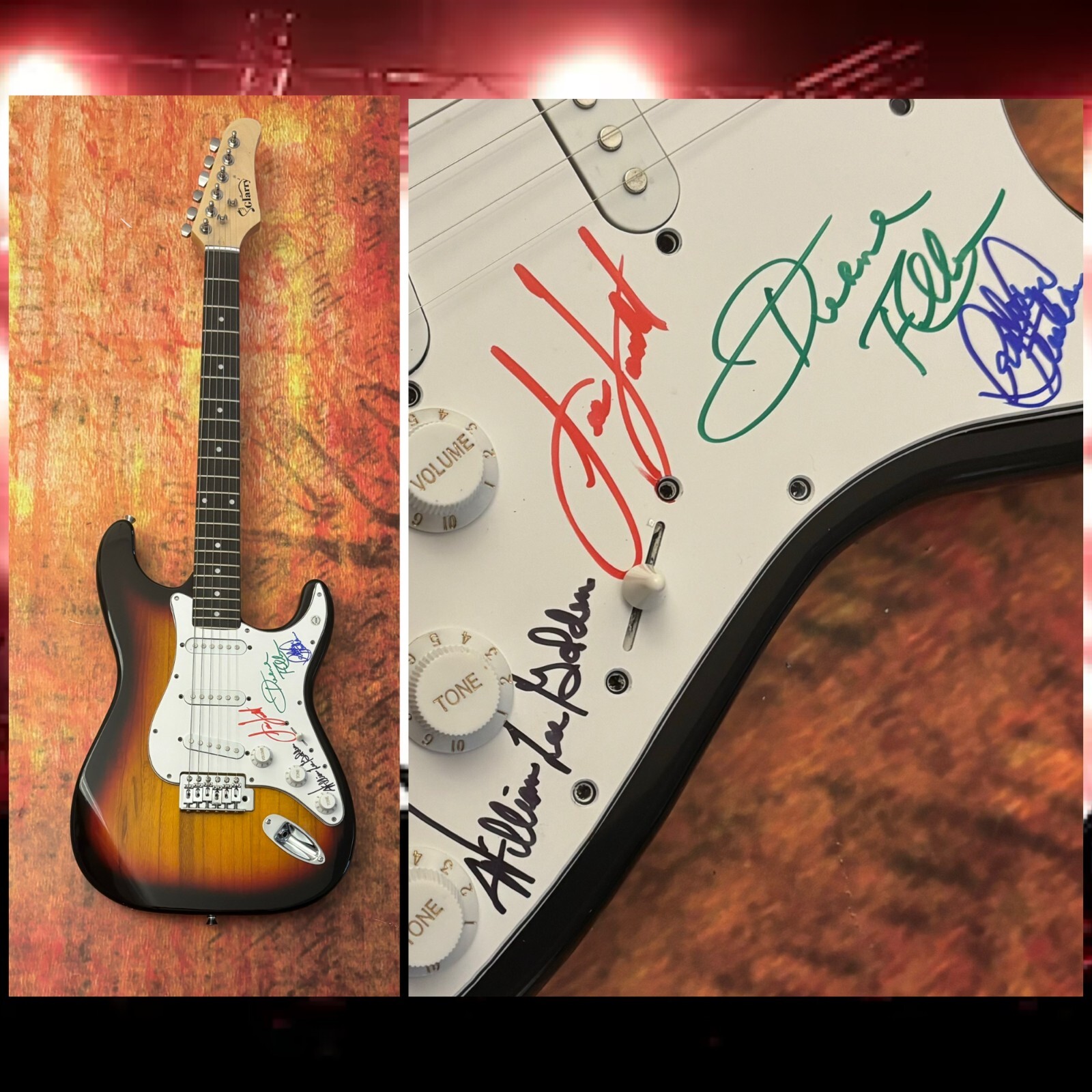 GFA Duane Allen x4 Band * The OAK RIDGE BOYS * Signed Electric Guitar COA
