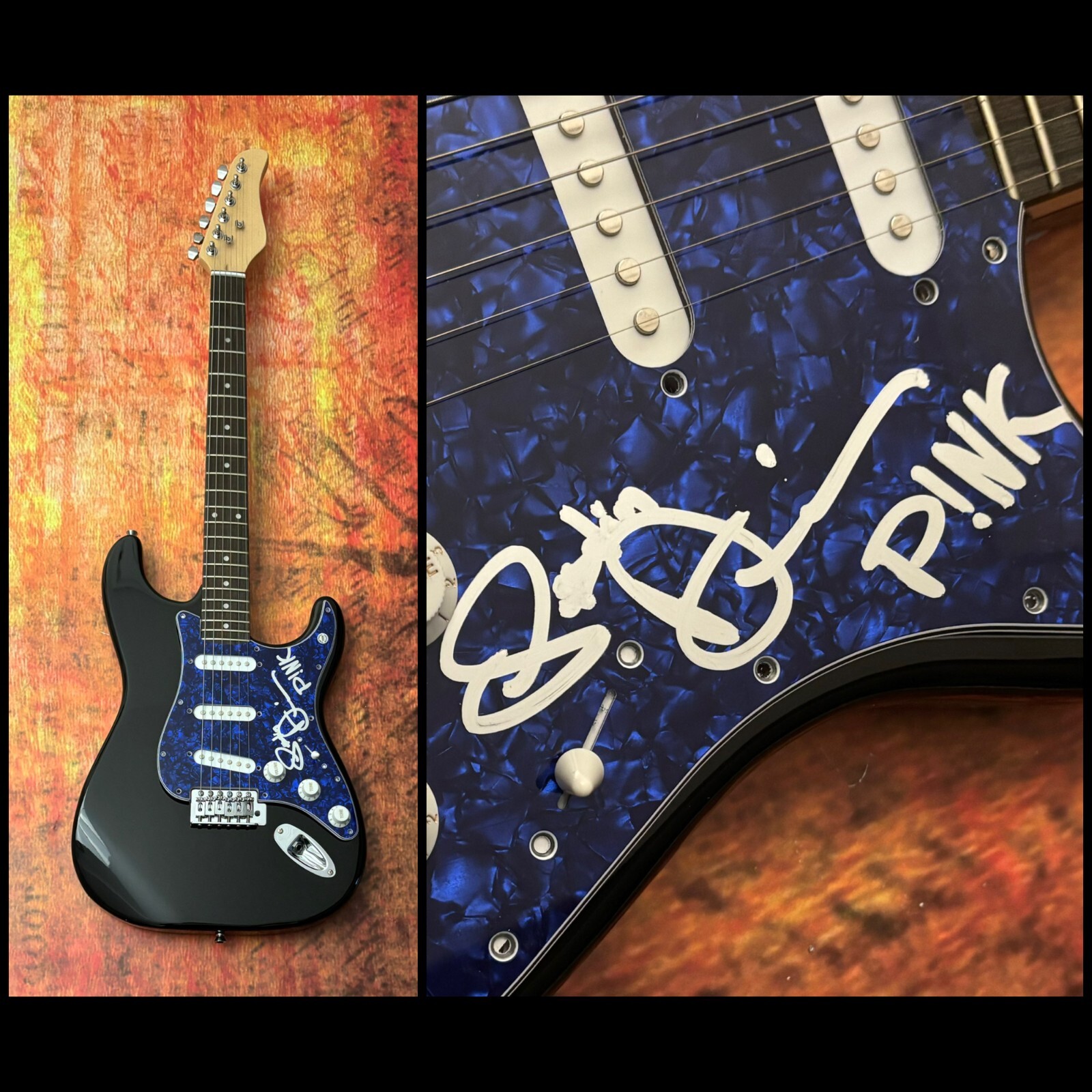 GFA P!NK & Beyonce Guitarist * JUSTIN DERRICO * Signed Electric Guitar COA
