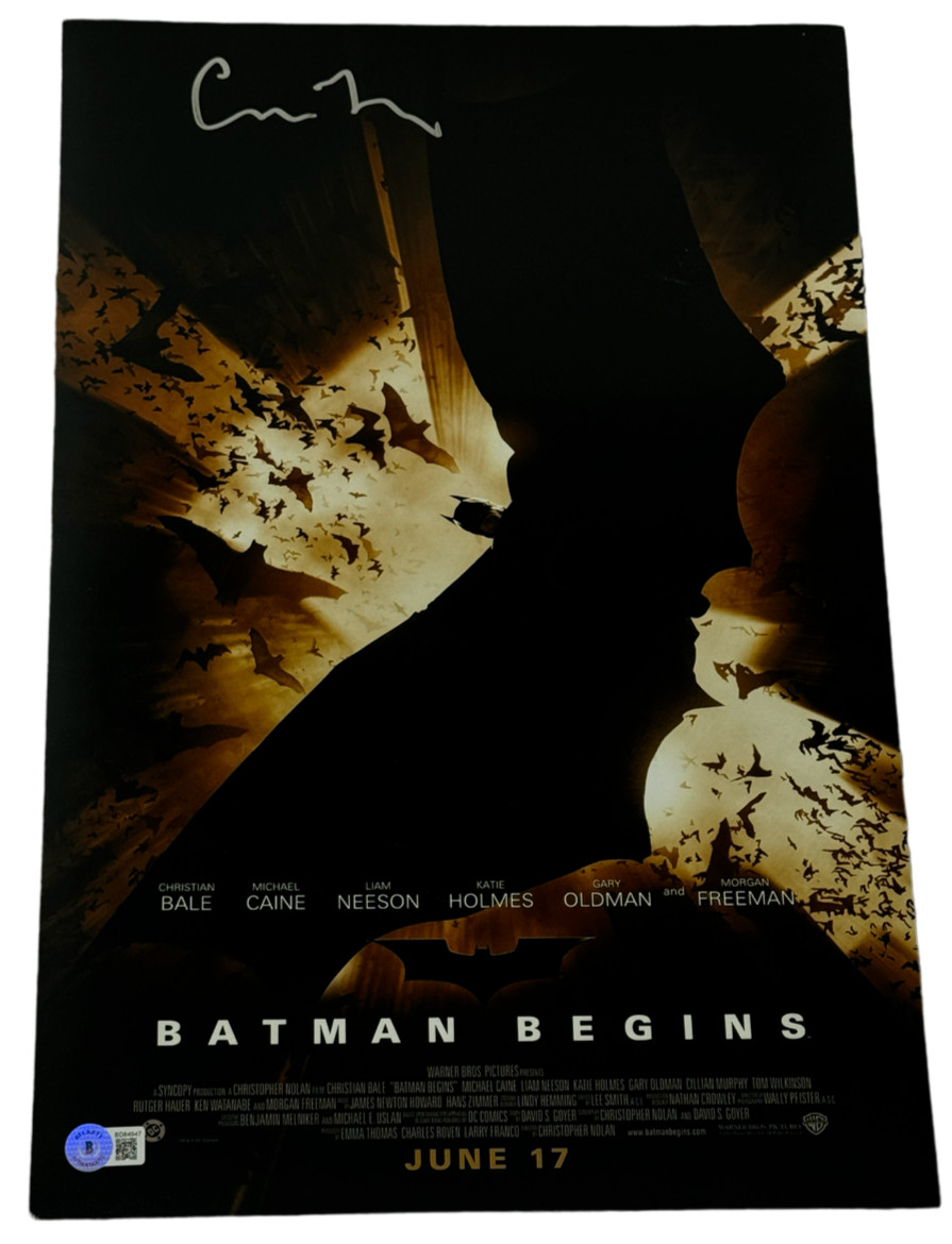 Christopher Nolan Signed 12x18 Photo Batman Begins Autograph Beckett COA
