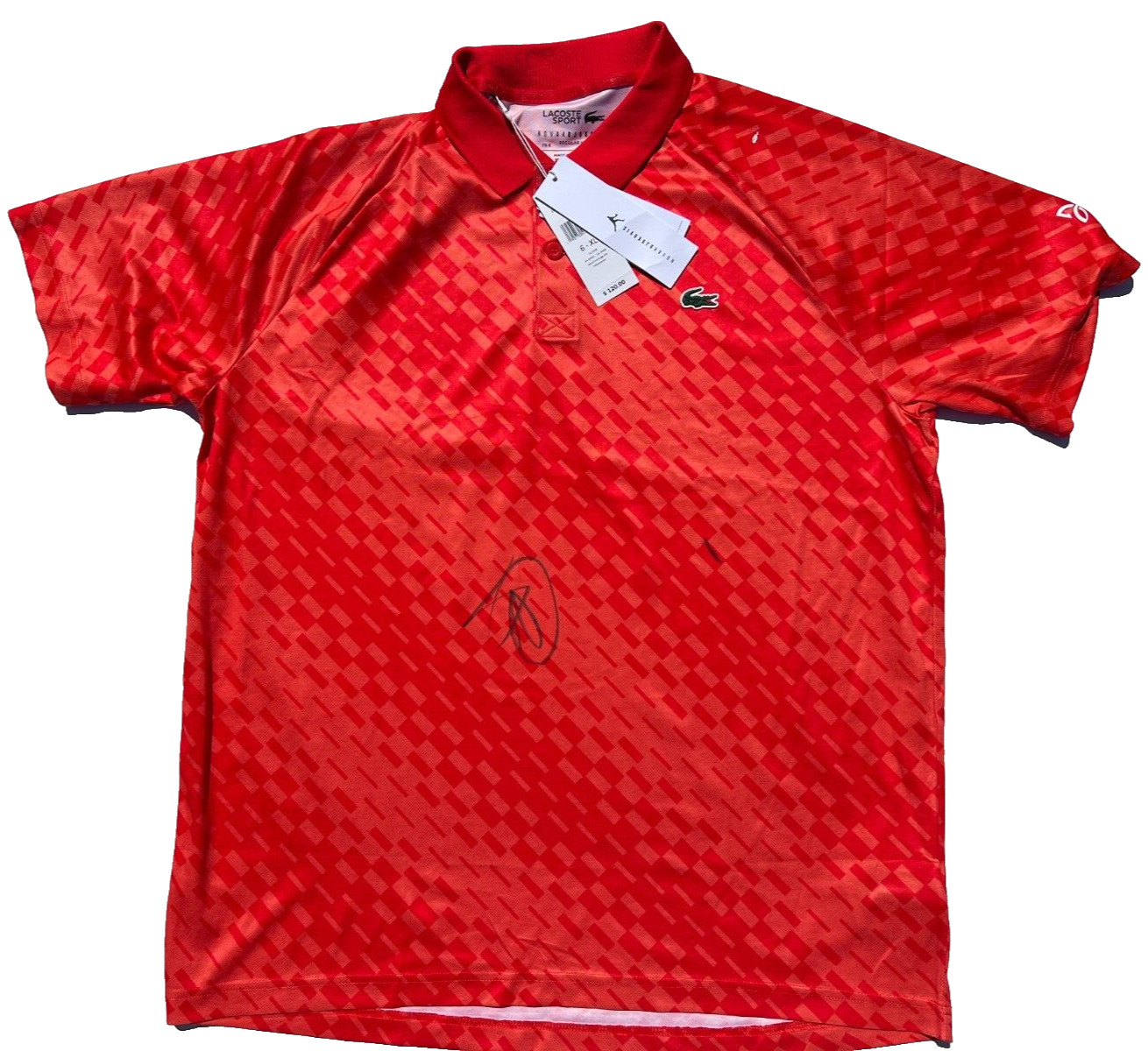 NOVAK DJOKOVIC SIGNED LACOSTE TENNIS POLO SHIRT WIMBLEDON FRENCH US OPEN JSA #1