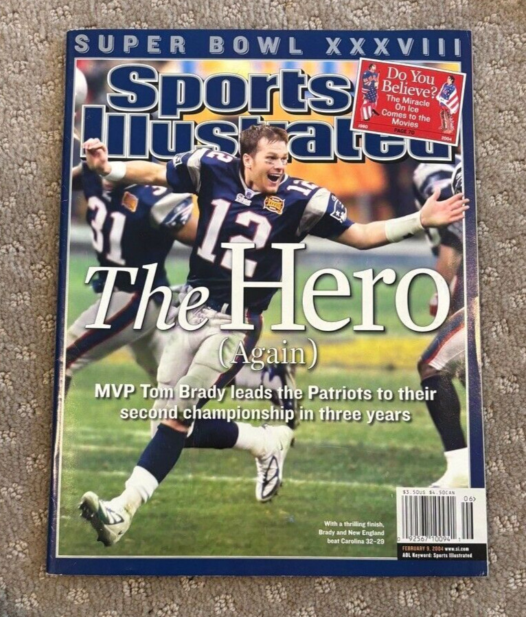 Tom Brady Sports Illustrated Magazine SI No Label Newsstand New England Patriots