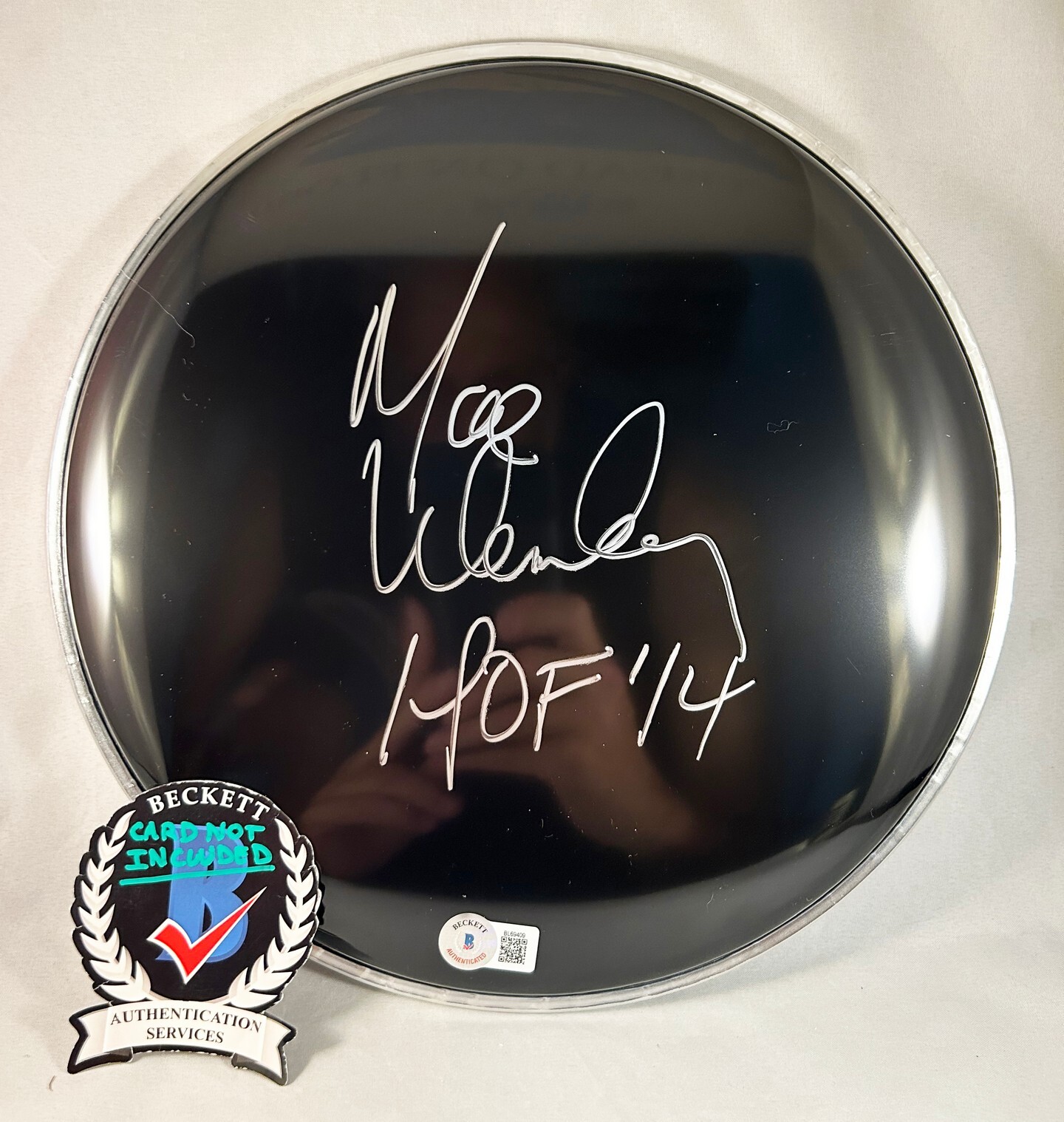 Max Weinberg Signed Drumhead Bruce Springsteen & E Street Band Beckett BAS 2 COA